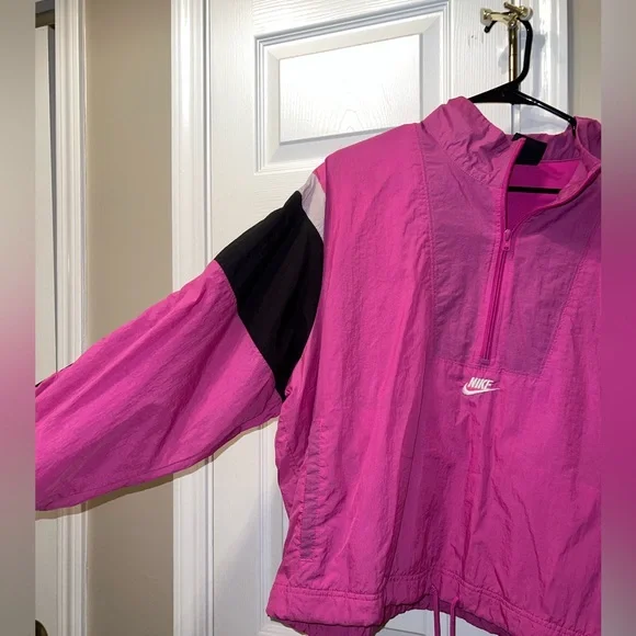 Nike Women's Pink Windbreaker Jacket Size L - Picture 2 of 6